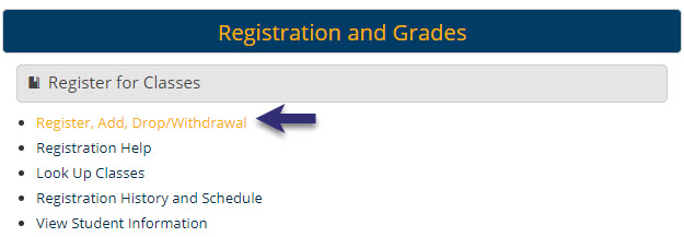 Register add drop